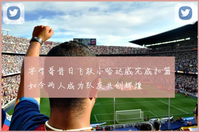字母哥昔日飞跃小哈达威完成扣篮如今两人成为队友共创辉煌